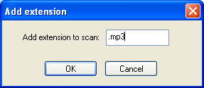 Adding MP3 extension screenshot